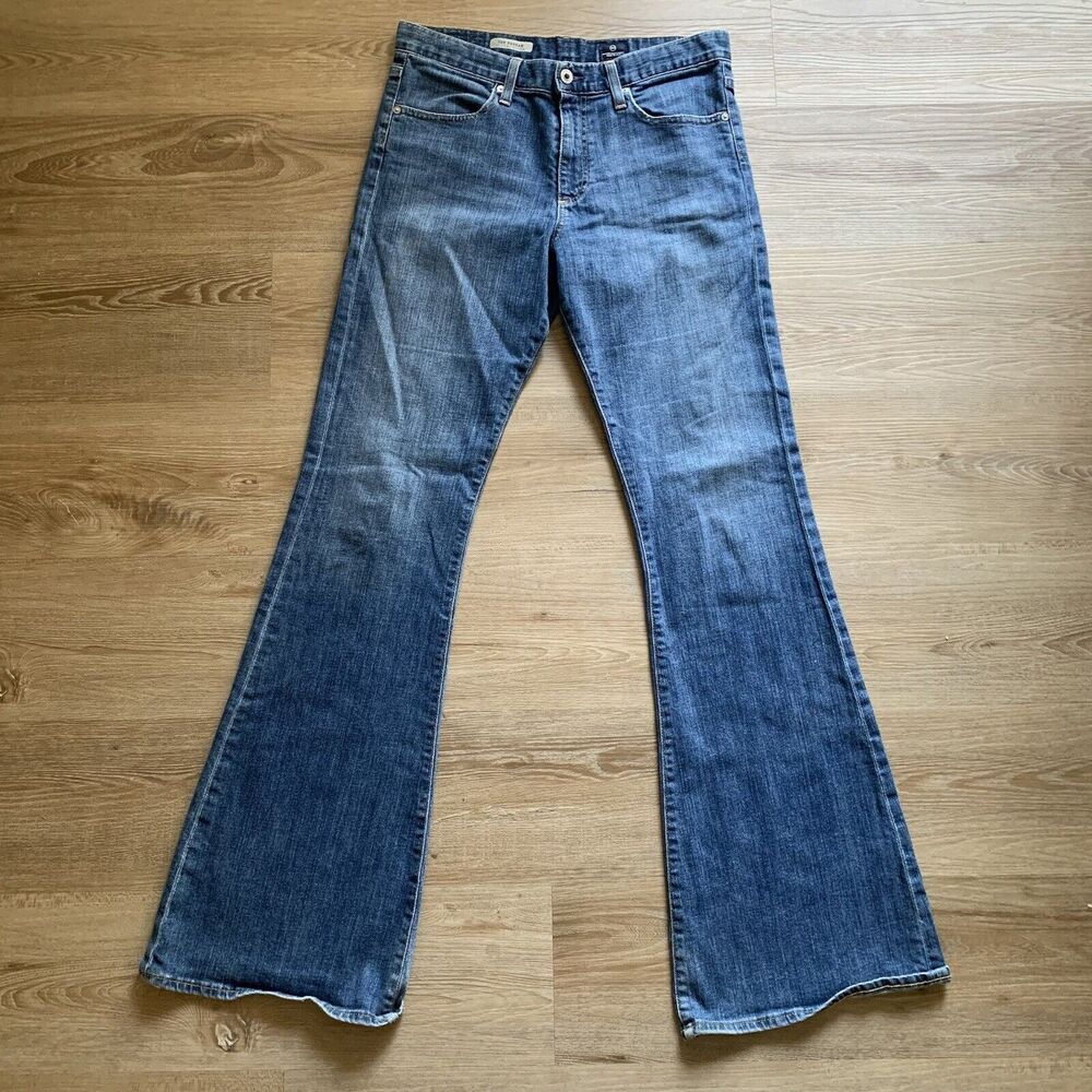 AG Adriano Goldschmied The Farrah 70s Bell Bottom Jeans Womens Size 31 R Stretch